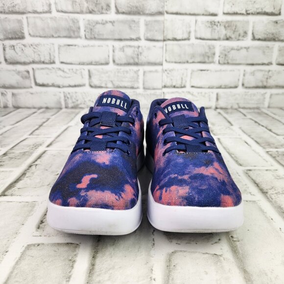 NoBull Tie-Dye Canvas Trainer Women's Sz 7 Blue Pink Athletic Gym CrossFit Shoes - Picture 2 of 10